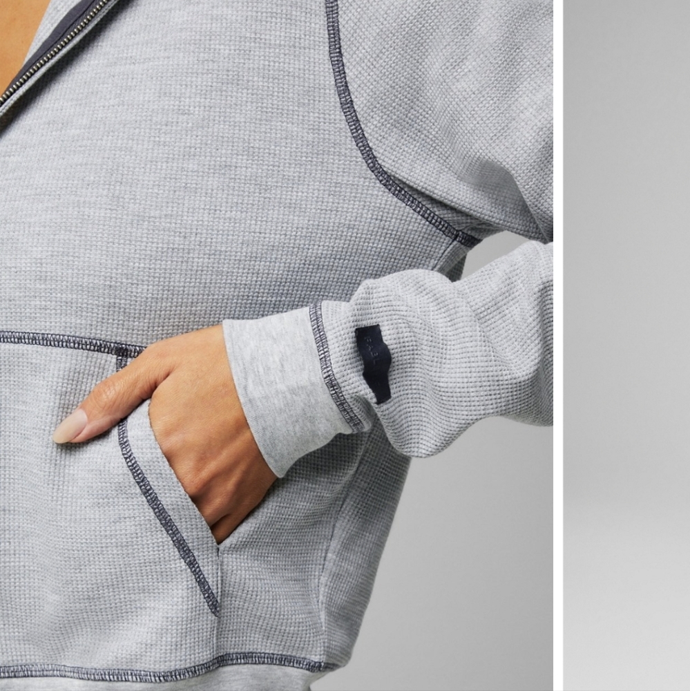 Fabletics zip-up waffle hoodie